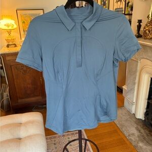 Lululemon Blue Twill Polo Shirt